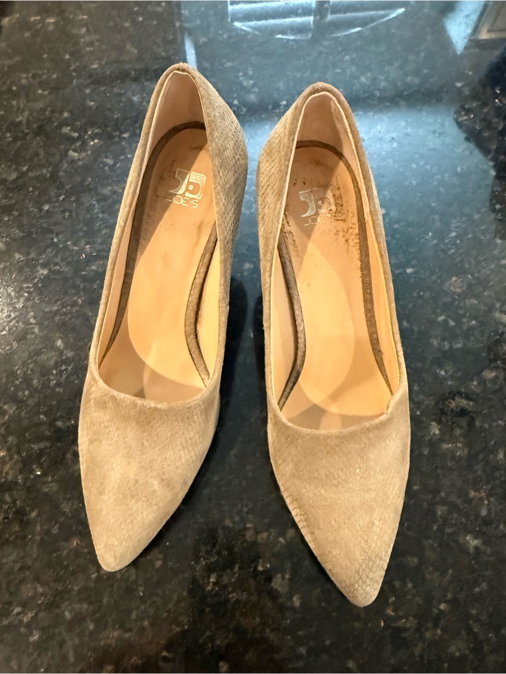 Joe’s Pointed Toe Beige Suede Pumps - Women